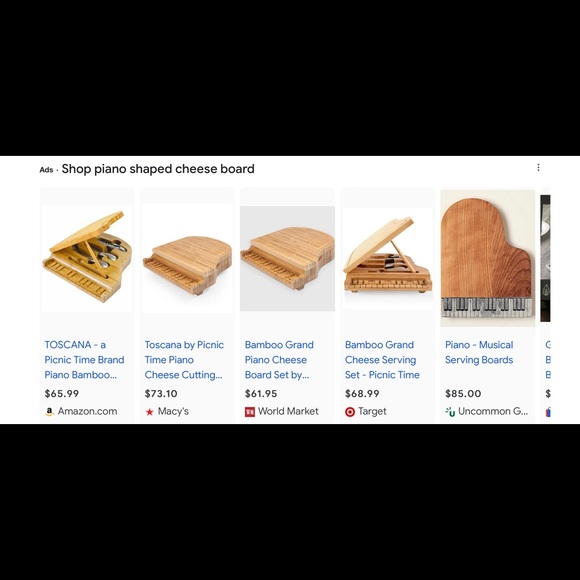 Piano Shaped Bamboo Cheeseboard - Picture 6 of 6